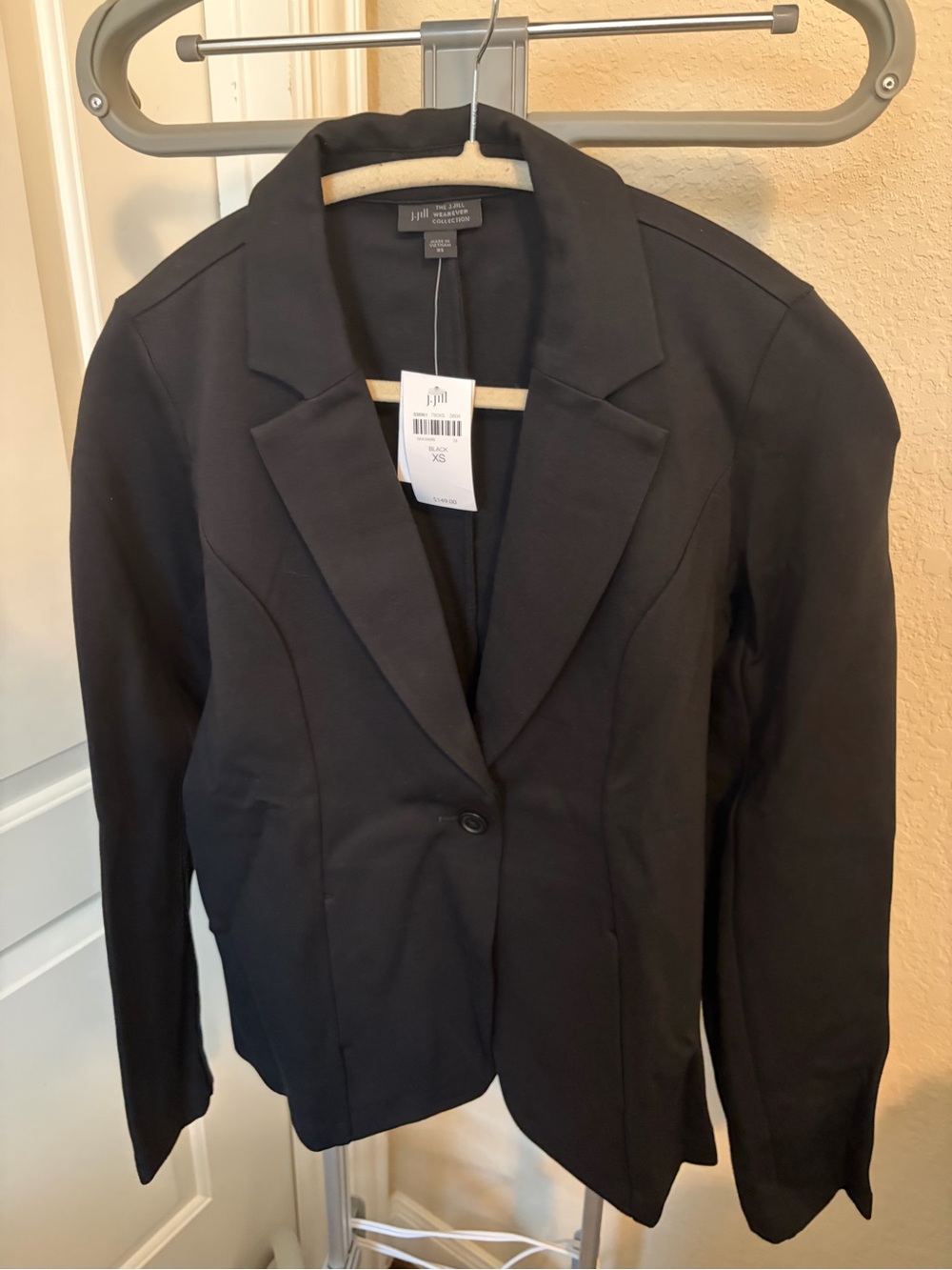 J. Jill Black Tailored Single-Button Blazer - XS. NWT